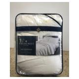 Fieldcrest Linen KING SZ comforter set, white