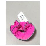 Neon pink hair scrunchie