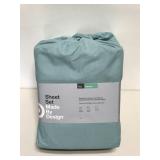 Aqua blue KING size bed easy care sheet set