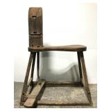 Antique wooden saddle-makers stand