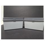 Two index card boxes