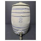Vintage 2 gallon stoneware crock water cooler