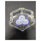 Glass Hillsdale college ashtray
