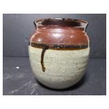 Signed pottery vase