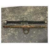 Two old primitive farm plow harnesses