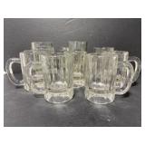 Lot of 8 vintage glass beer steins