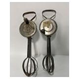 Pair of vintage metal hand beaters