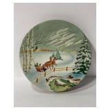 Vintage olive can Chicago tin