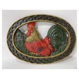 Vintage cast iron rooster trivet