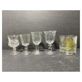 Lot of vintage cordial & rocks glasses