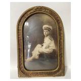 Antique bubble framed sailor boy picture