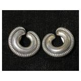 Monet sterling silver clip on earrings