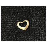 Very petite 14k gold heart