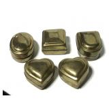 Petite vintage metal trinket boxes
