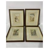 Lot of 4 vintage framed children