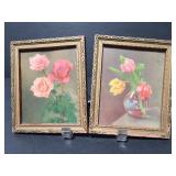 Pair of tiny framed art prints