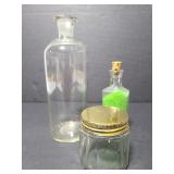 Glass bottles and jar