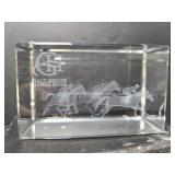 Galt House Hotel&Suites laser cut glass horse art