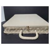 Wood and wicker lap desk