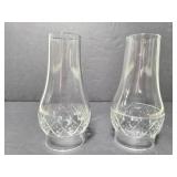 Two mini oil lamp shades