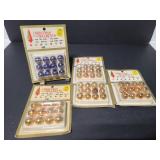 Five boxes of vintage mini ornaments