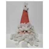 Plush Santa face wall holiday art