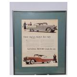 Framed 1955 General Motors ad