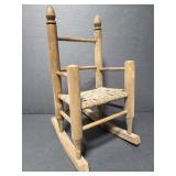 Wood doll size rocking chair