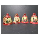 Set if 4 porcelain tealite holder ornaments