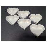 Set of 6 heart shaped ramekins