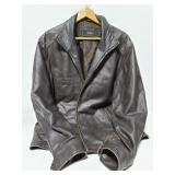 Alfani size large brown leather jacket
