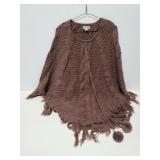 Angel Ribbons knit poncho