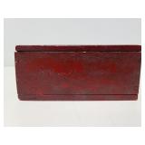 Small red wood box