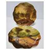 Two Trayline wavy edge resin plates