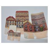 Three vintage unfolded house boxes