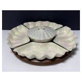 Vintage Maddux of Calif. opalescent lazy Susan