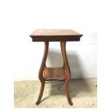 Antique wood plant stand or side table