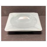 Vintage delphite blue milk glass ashtray