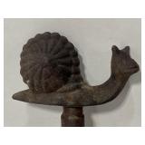 Vintage cast iron garden snail