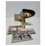 19th Century stereoscope & 5 cards