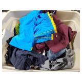 Assorted size bin of mens clothing