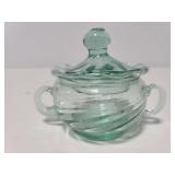 Small glass sugar bowl