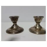 Reverl Silver Smiths sterling candlesticks
