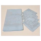 Blue/silver table linen set