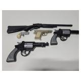 Collection of toy pistols and revolvers