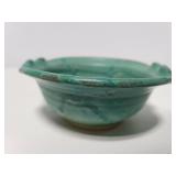 Signed pottery ashtray bowl