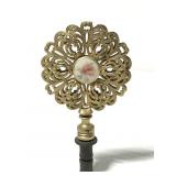 Filagree topper w/ porcelain flower center