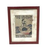 World War I Victory Girls small poster - damage