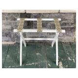 Vintage wooden folding luggage rack