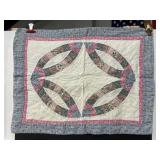 Vintage hand quilted pillow sham